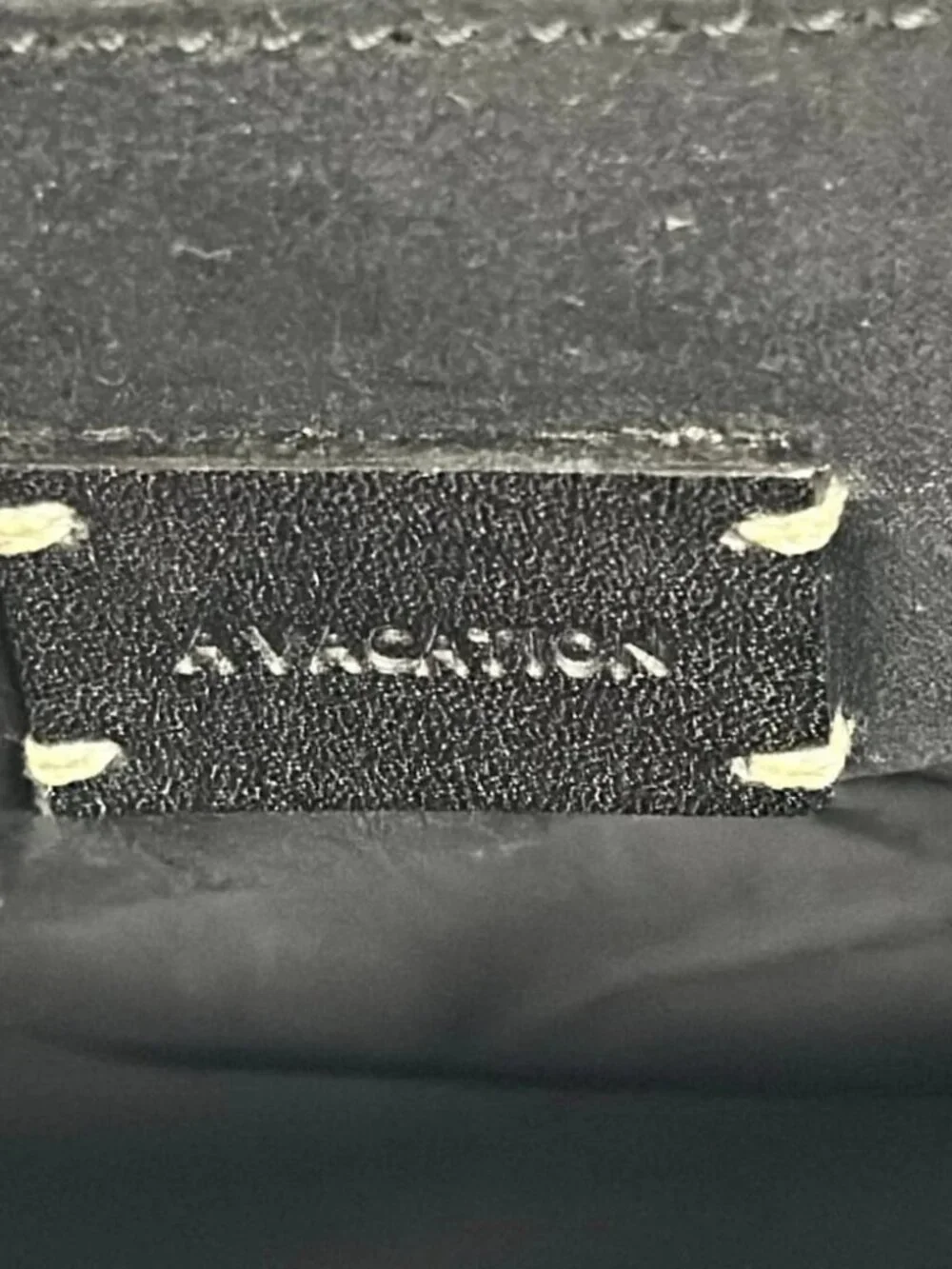 A VACATION Black Dark Gray Chemical Fiber Clutch Bag
